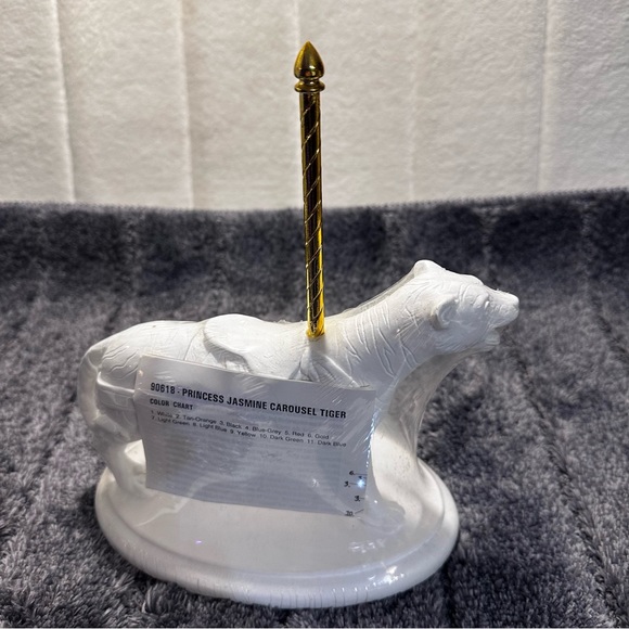 SALE!! DIY Creative crafts ready to paint plaster carousel tiger vintage - Picture 12 of 16